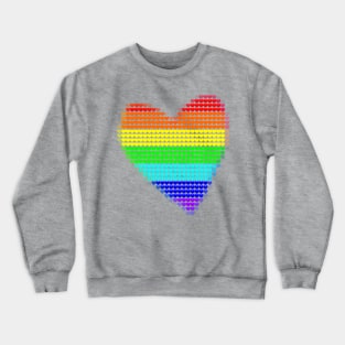 Bright Rainbow Heart Filled with Hearts Valentines Day Crewneck Sweatshirt